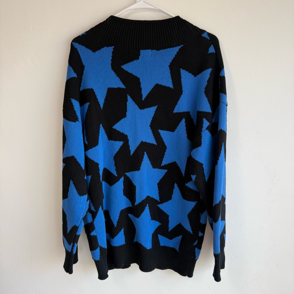 Keiser Clark Protostar Blue Star Knit Cardigan size Medium - Picture 4 of 9